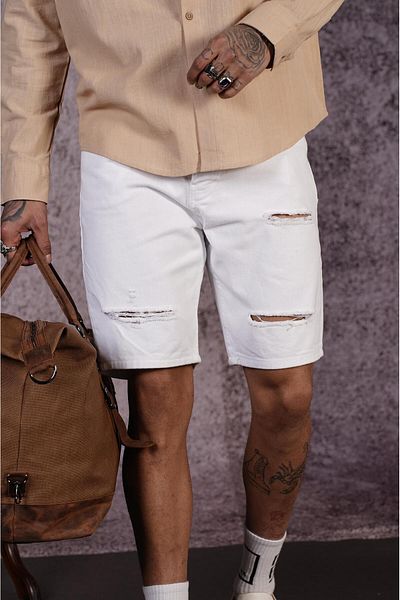 king brich Ανδρικό τζιν σορτς Regular Fit