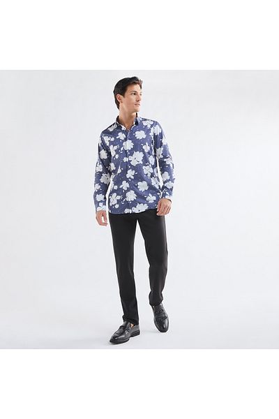 FAV Regular Fit All-Over Floral Print Shirt with Long Sleeves