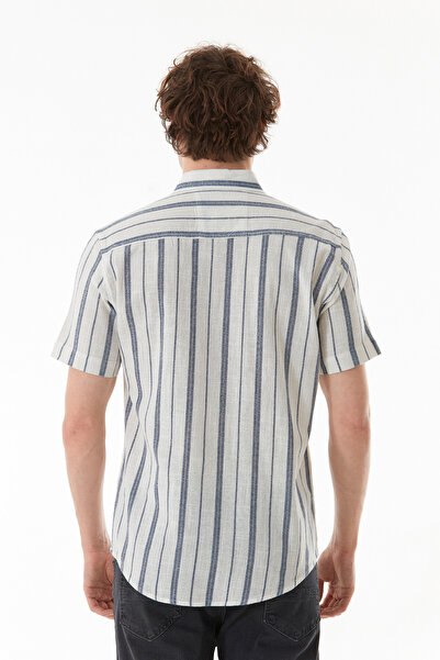 Fulla Moda Смугаста сорочка з двома кишенями та ґудзиками