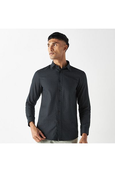 FAV All-Over Print Button Up Shirt with Long Sleeves