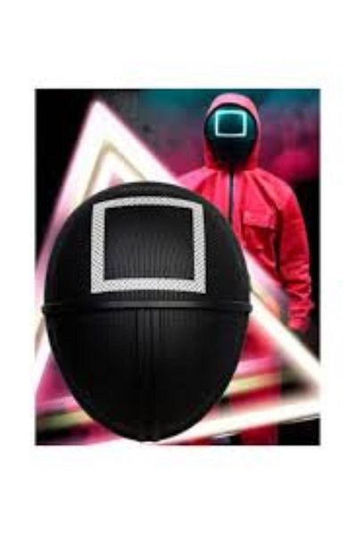 FUNZY قناع مربع لعبة الحبار - مطاط قابل للتعديل