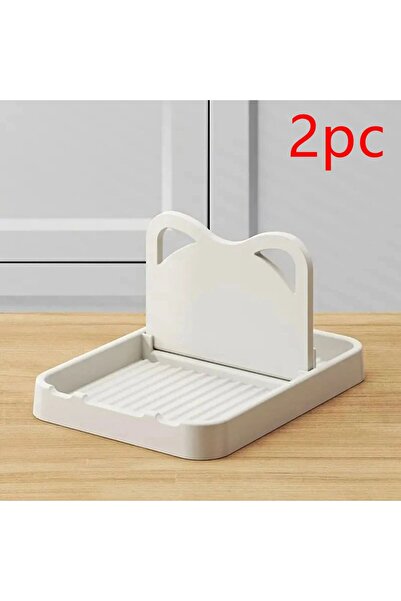 Choice حامل غطاء وعاء متعدد الوظائف أبيض مكون من قطعتين ونصف، حامل غطاء وعاء ...