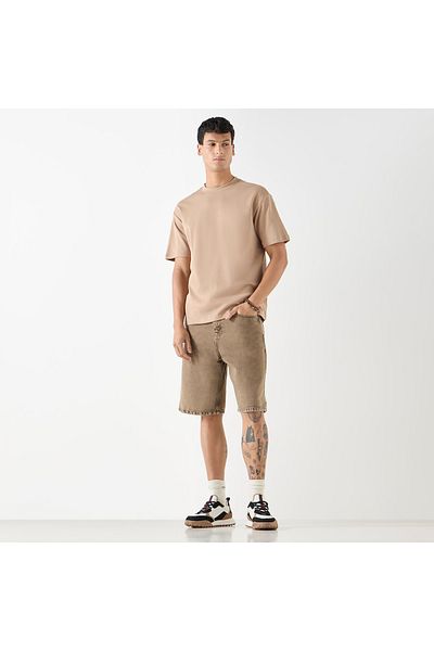 FAV Relaxed Fit Denim Shorts with Pockets