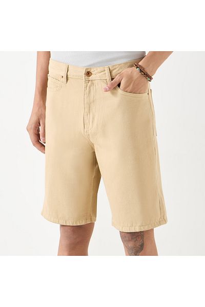 FAV Relaxed Fit Denim Shorts with Pockets