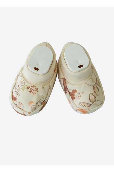 kitikate Organic Tawky Booties, Natural
