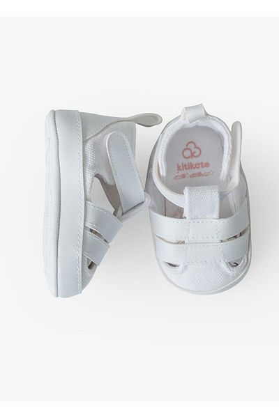 kitikate Cotton Booties - White
