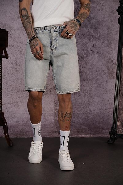 king brich Regular Fit Men's Denim Shorts with Pockets