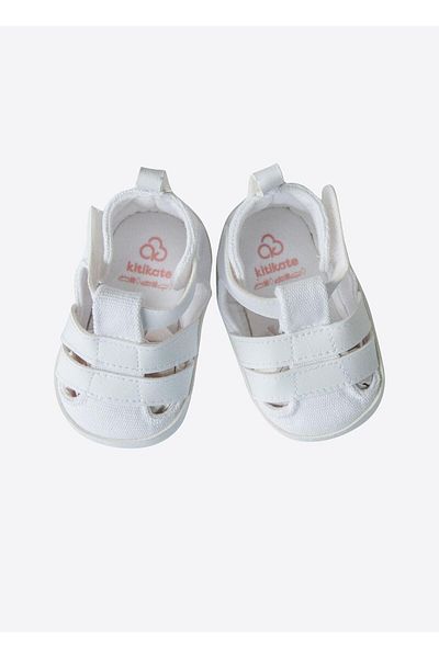 kitikate Cotton Booties - White