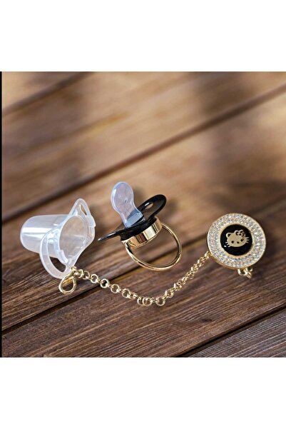 DAPWEAR'S KIDS طقم لهاية وسلسلة مصنوعة خصيصًا من حجر الزركون 0-6