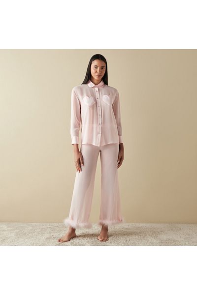 FAV Heart Applique Shirt and Pyjama Set