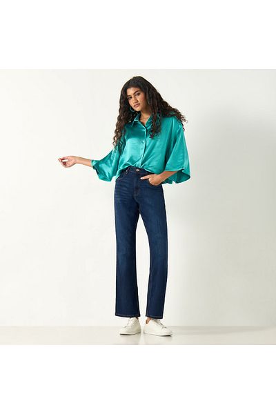 FAV Oversized Crop Shirt with Flutter Sleeves