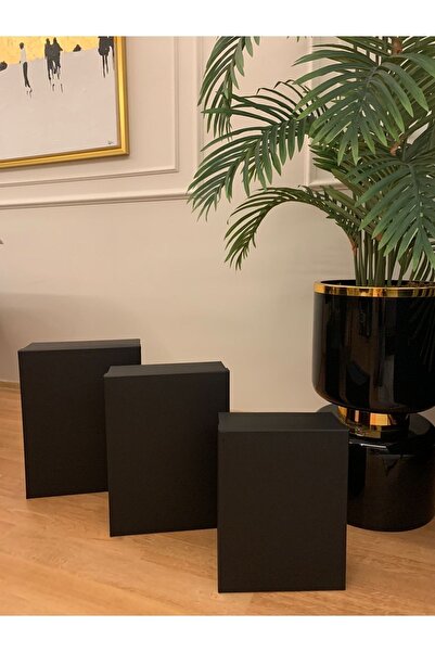 PAZARAKOŞ Hediye Kutusu D Hediyelik Kutu Siyah Damat Bohça Seti 3 Lü 10*21*27...