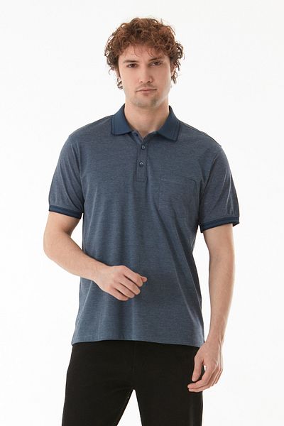Fulla Moda Μπλουζάκι με γιακά πόλο με τσέπες
