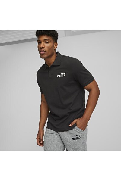 Puma 58667401 Ess Pique Men's Polo T-Shirt Black