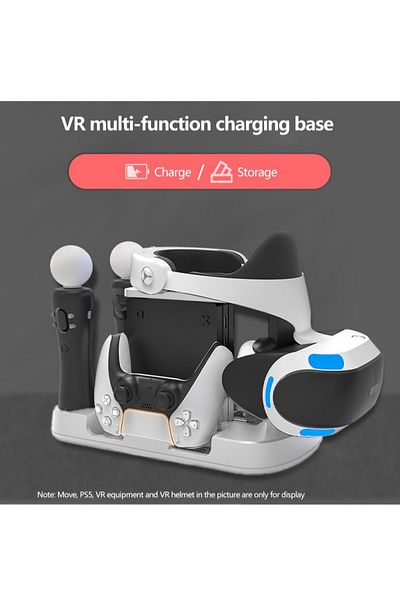 iplay PSVR Charging Stand with PS5 Controller Charging Station for Displaying PS VR Headset
