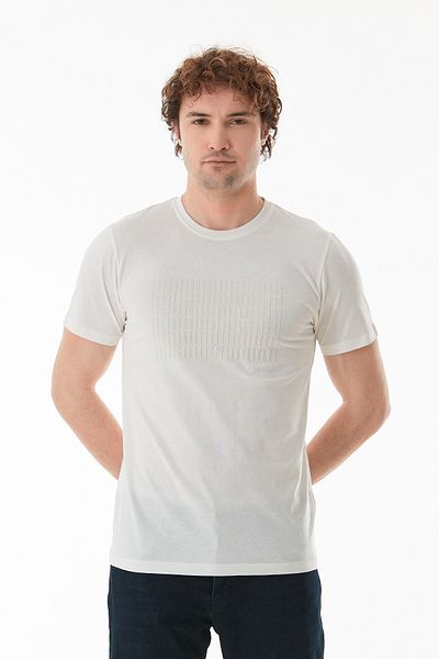 Fulla Moda Embossed Printed Short Sleeve T-Shirt