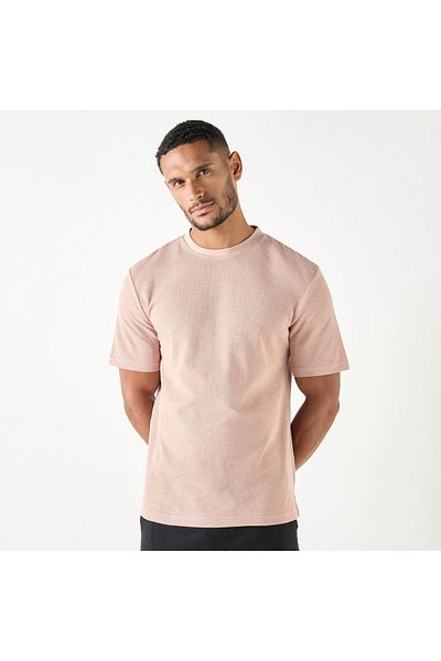 FAV Textured T-shirt with Crew Neck and Short Sleeves