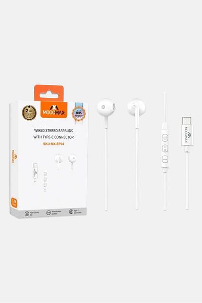 MOOGMAX Apple Authorized Iphone Wired Ep03-ipx Earphones, White