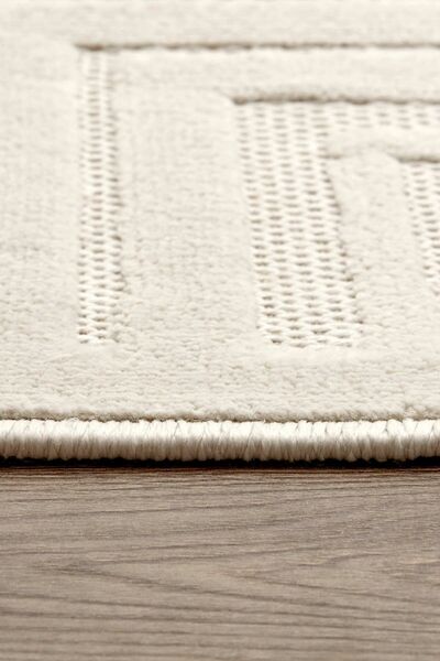 Kaşmir Halı 7/24 Iskandinav Corner Beyaz Salon Mutfak Halısı Yolluk