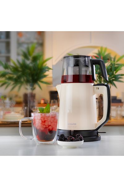 Schafer Optimal Plus Tea Machine Tea Maker Cream - Glass Teapot Tea Maker