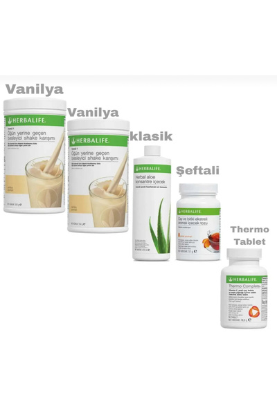Herbalife 1 aylık set 2 VANILYALI SHAKE ALOE ÇAY THERMO