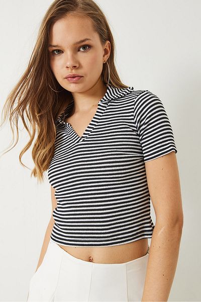 Bianco Lucci Tricou de bază cu guler polo pentru damă 60284011