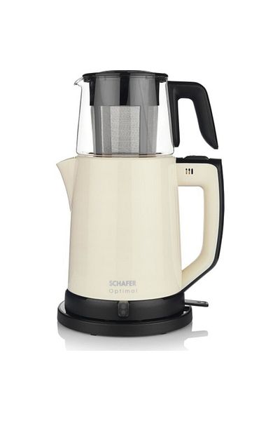 Schafer Optimal Plus Tea Machine Tea Maker Cream - Glass Teapot Tea Maker