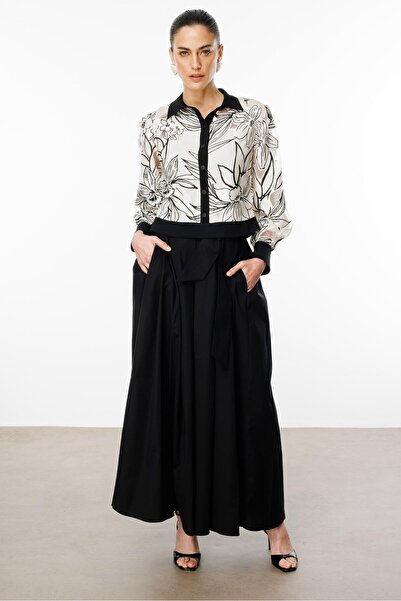 Moda İlgi Modailgi  Çiçek Desenli Organze Bomber Ceket Orijinal