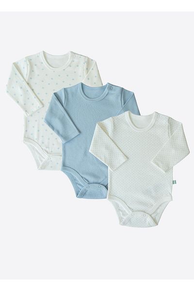 kitikate Blue Organic 3-Piece Long Sleeve Body New Dreams