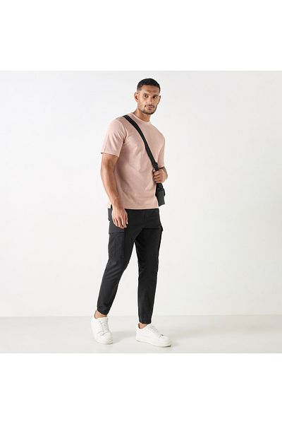 FAV Textured T-shirt with Crew Neck and Short Sleeves