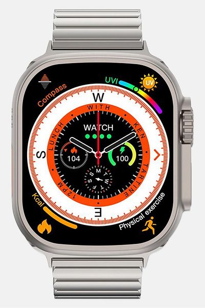 MOOGMAX Mx-w69 Stainless Steel Smart Watch, Silver