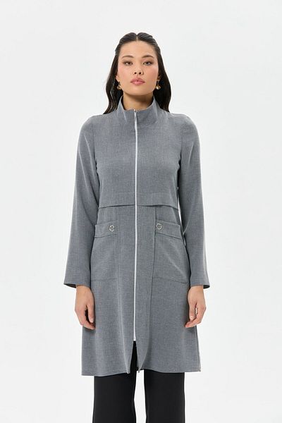 Esswaap Zipper Closure Bag, Tunic with Pocket and Anthracite Color