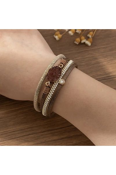 Ayzen Faux Leather Magnetic Buckle Bracelet