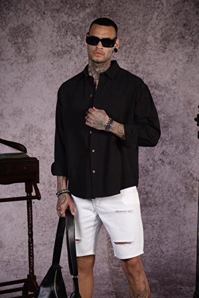 Butik TREND WE Ανδρικό τζιν σορτς Capri με χαλαρή εφαρμογή κανονική εφαρμογή