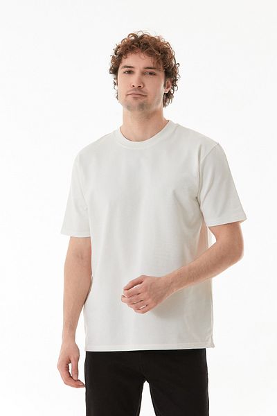 Fulla Moda Basic Stand Collar T-Shirt