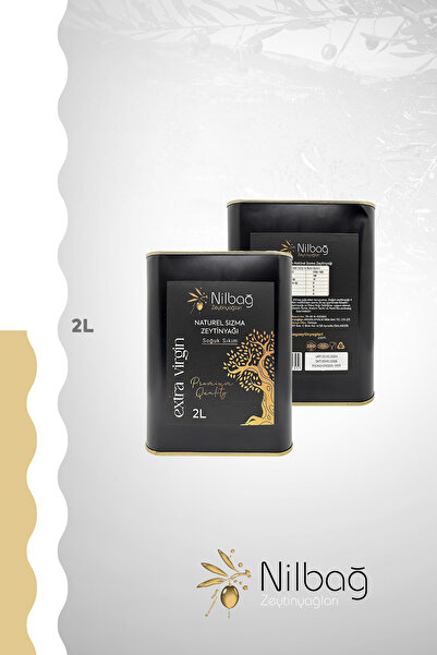 NİLBAĞ ZEYTİNYAĞLARI Ayvalık Natural Sızma Zeytinyağı Soğuk Sıkım Teneke 2 Lt.