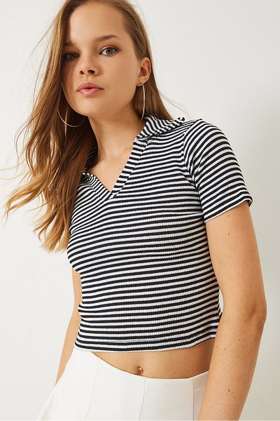Bianco Lucci Tricou de bază cu guler polo pentru damă 60284011