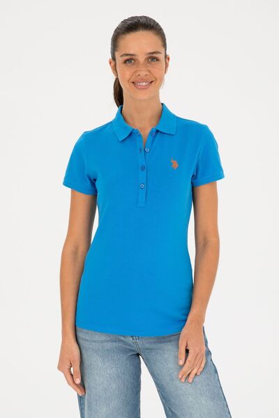 U.S. Polo Assn. تي شيرت نسائي أساسي بياقة بولو