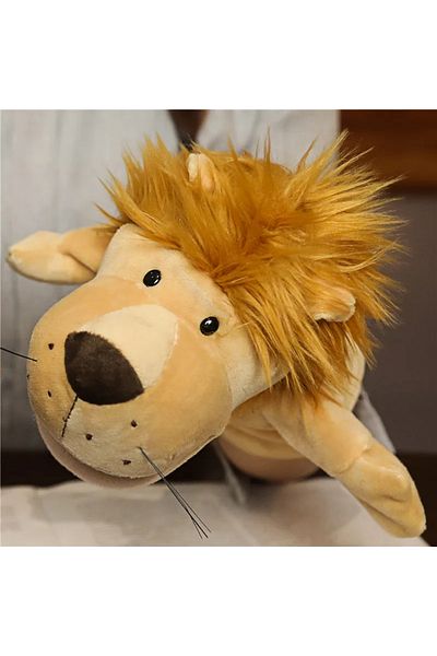 Choice 25-27cm Lion Stuffed Plush Animals Toys Hand Finger Story Puppet Kawaii Dolls Educational Baby Toys