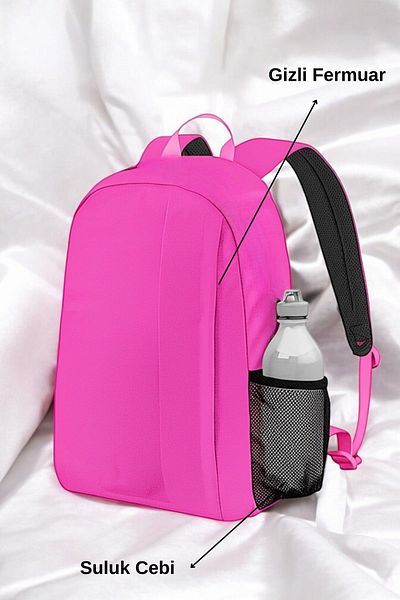 Toum Basic Black Backpack Laptop Bag