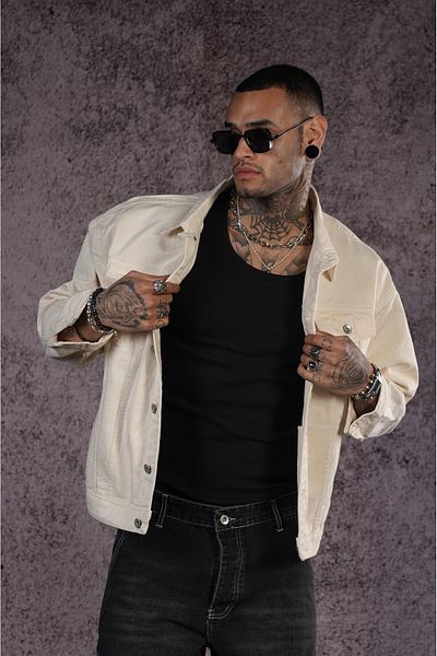 king brich Τζιν μπουφάν Unisex Oversize Fit