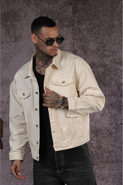 king brich Τζιν μπουφάν Unisex Oversize Fit