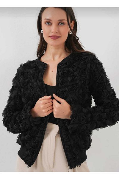 BelezaStore Jachetă Rose - Neagră