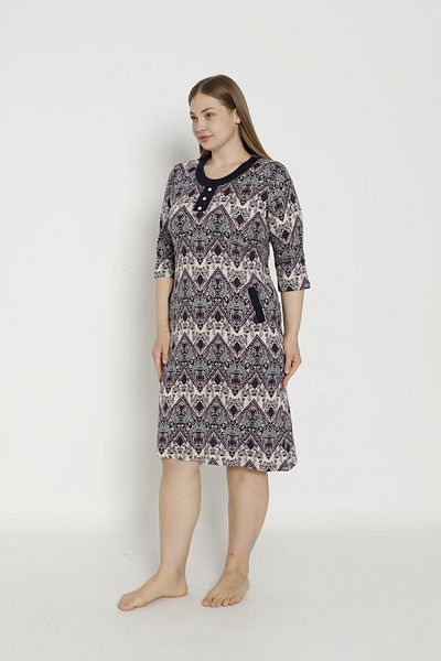 ROMEO LİFE Women's Large Size Cotton Modal Fabric Dress 5929