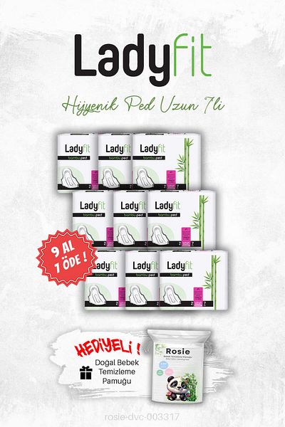 Baby Turco Sanitary Pad 9 Al 7 and Rosie, Ladyfit Long 7S
