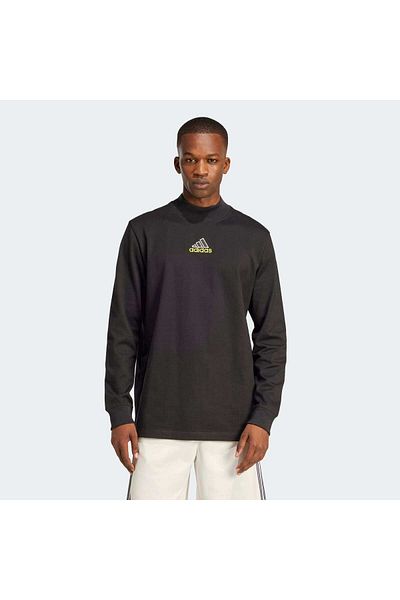 adidas Μπλούζα Q1 με μακριά μανίκια και ψεύτικη λαιμόκοψη