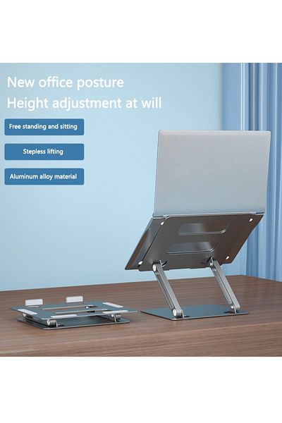 FlashHawk Adjustable Laptop Stand, Aluminum, Ergonomic Foldable Computer Stand
