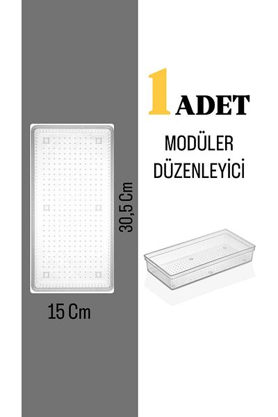 Bayev Organizator modular pentru sertar Xl - Organizator pentru bijuterii pentru machiaj pentru baie Organizator pentru birou 30,5 x 15 cm