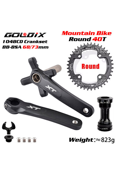 Choice مجموعة كرنك BB Round 40T XT للدراجة الهوائية 104BCD كرنك سلسلة الدراجة...