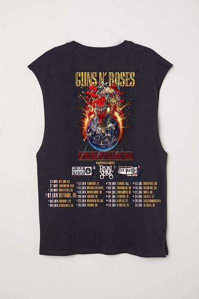 Köstebek Μπλουζάκι Unisex Μαύρο Guns N' Roses 2025 Περιοδεία Ευρώπης και Μέσης Ανατολής